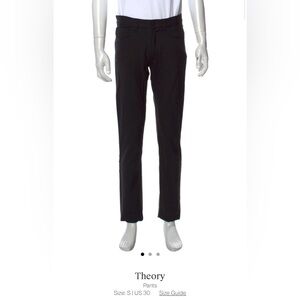NEW Theory Black Slim Fit Wool Pants (with Tag)